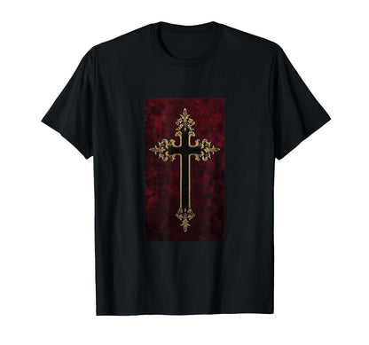 Gothic Cross Grunge Aesthetic Y2K T-Shirt - Fun Novelty Design for Adults - T-Shirt, Sweatshirt, Hoodie