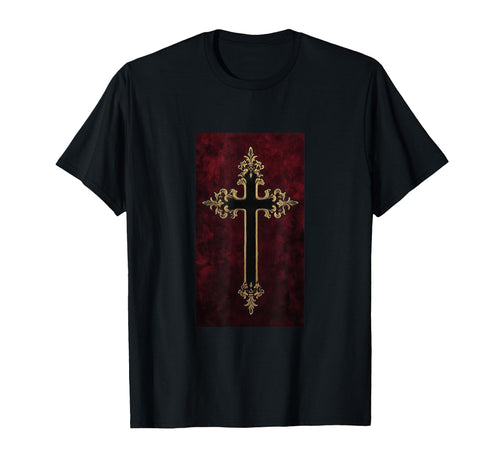 Gothic Cross Grunge Aesthetic Y2K T-Shirt - Fun Novelty Design for Adults - T-Shirt, Sweatshirt, Hoodie