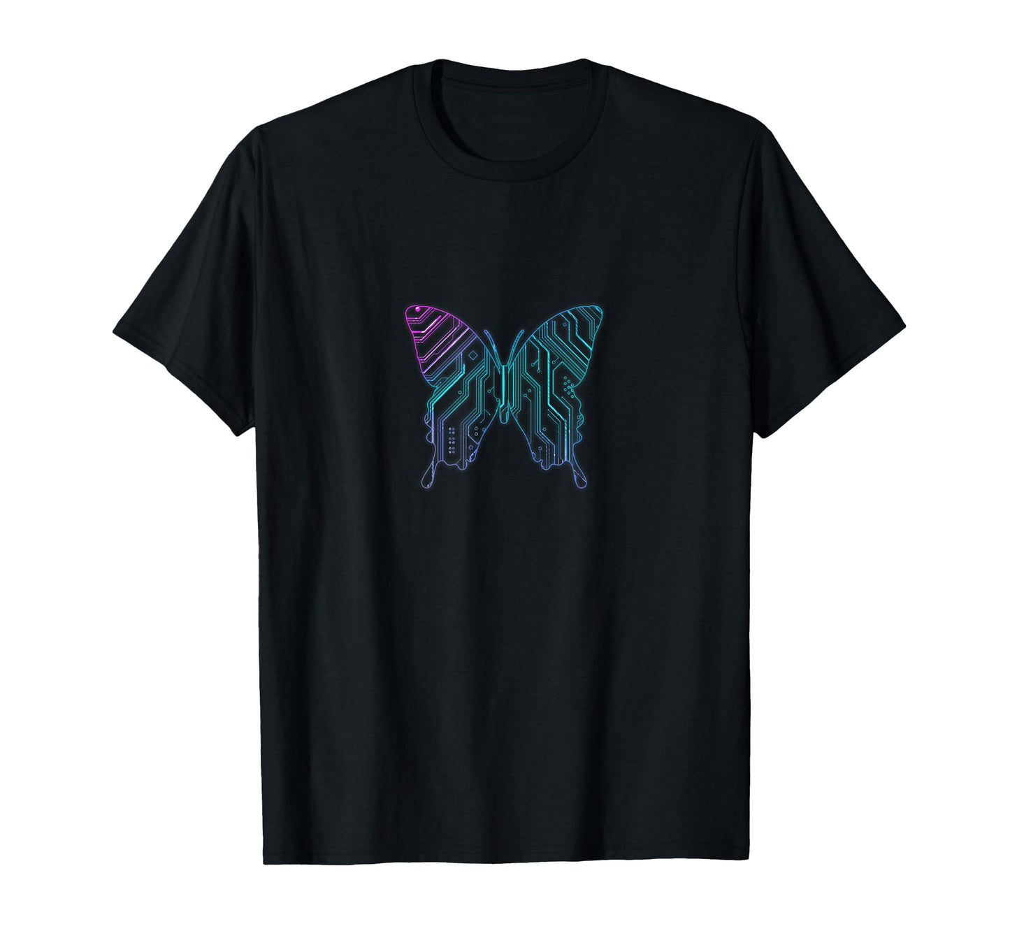 Cyber Aesthetic Butterfly Futurism T-Shirt - Graphic Print for Adults - T-Shirt, Sweatshirt, Hoodie