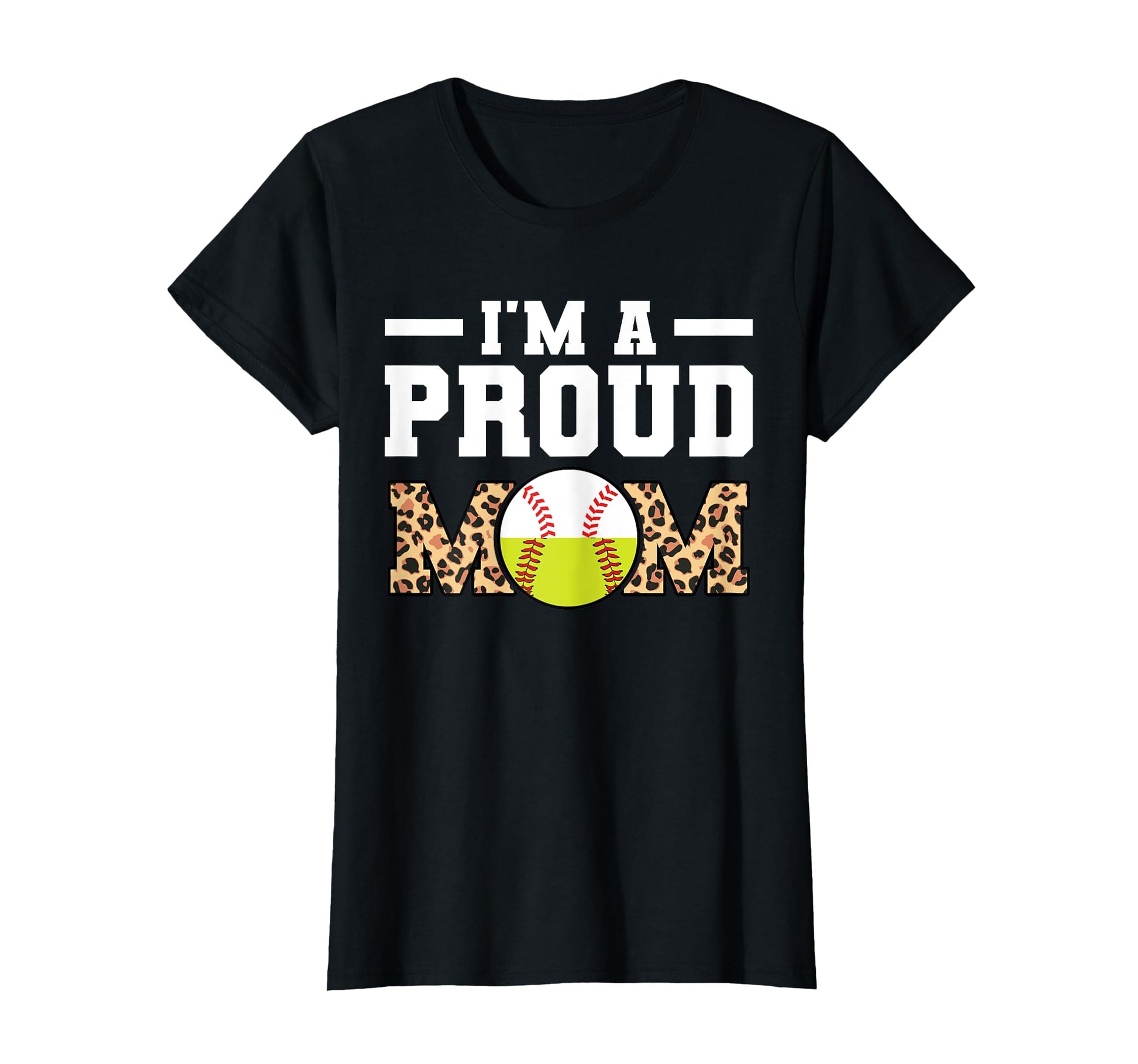 Im Proud Mom Softball Baseball T-Shirt - Unique Graphic Men Women - T-Shirt, Sweatshirt, Hoodie