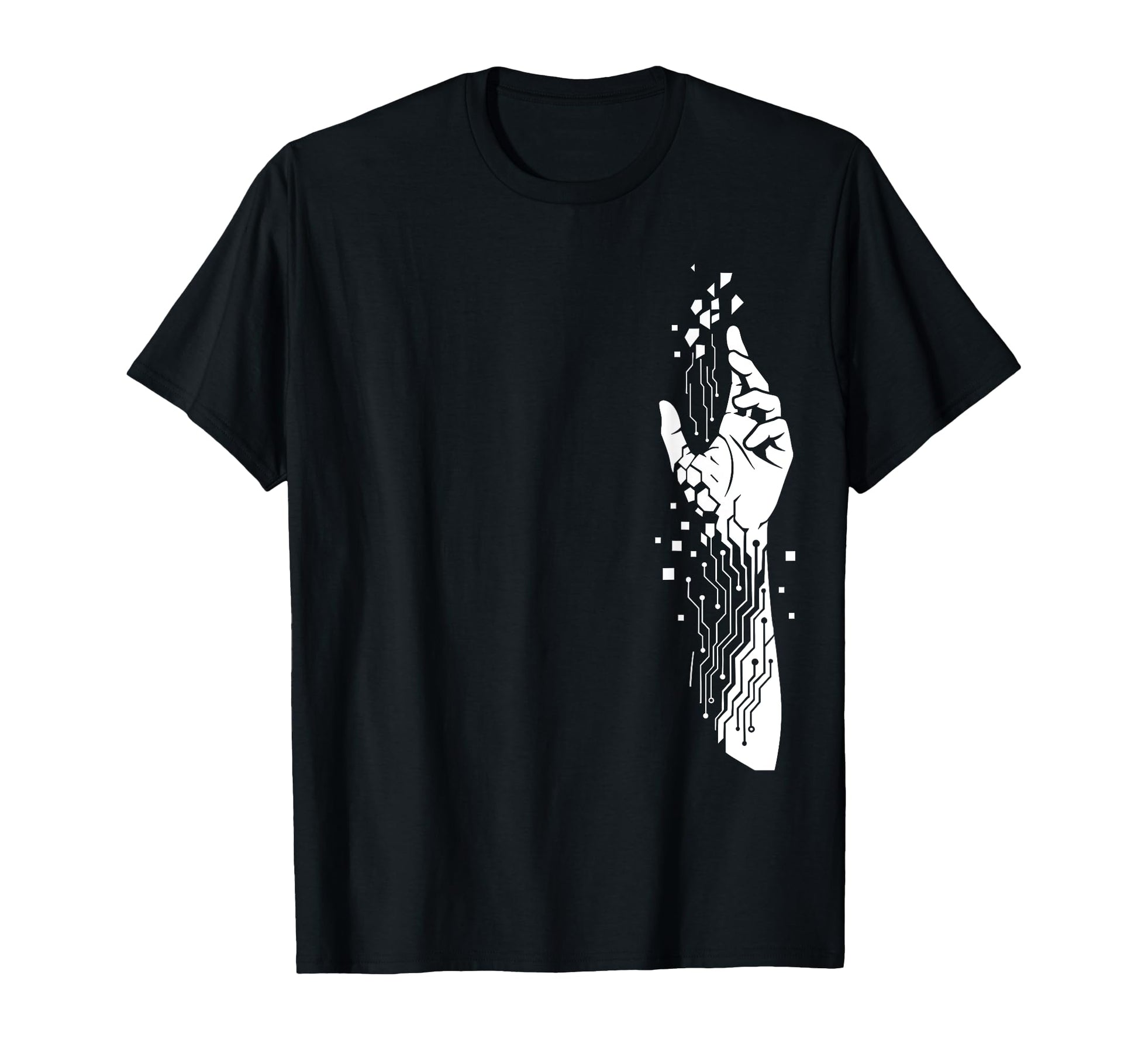 Cyber Arm Futuristic Hand Vaporwave T-Shirt - Unique Graphic Men Women - T-Shirt, Sweatshirt, Hoodie