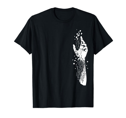 Cyber Arm Futuristic Hand Vaporwave T-Shirt - Unique Graphic Men Women - T-Shirt, Sweatshirt, Hoodie