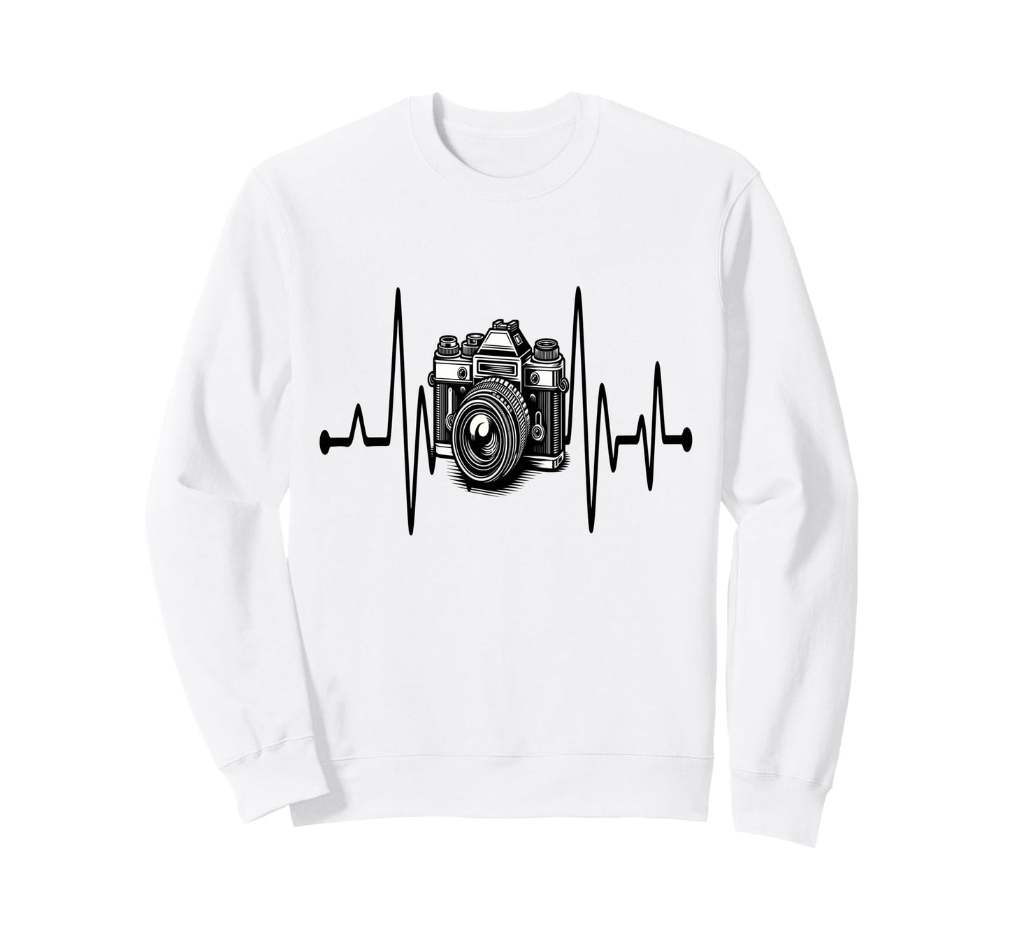 Womens Funny Camera Heartbeat Sweatshirt - Graphic Print Men Women - T-Shirt, Sweatshirt, Hoodie