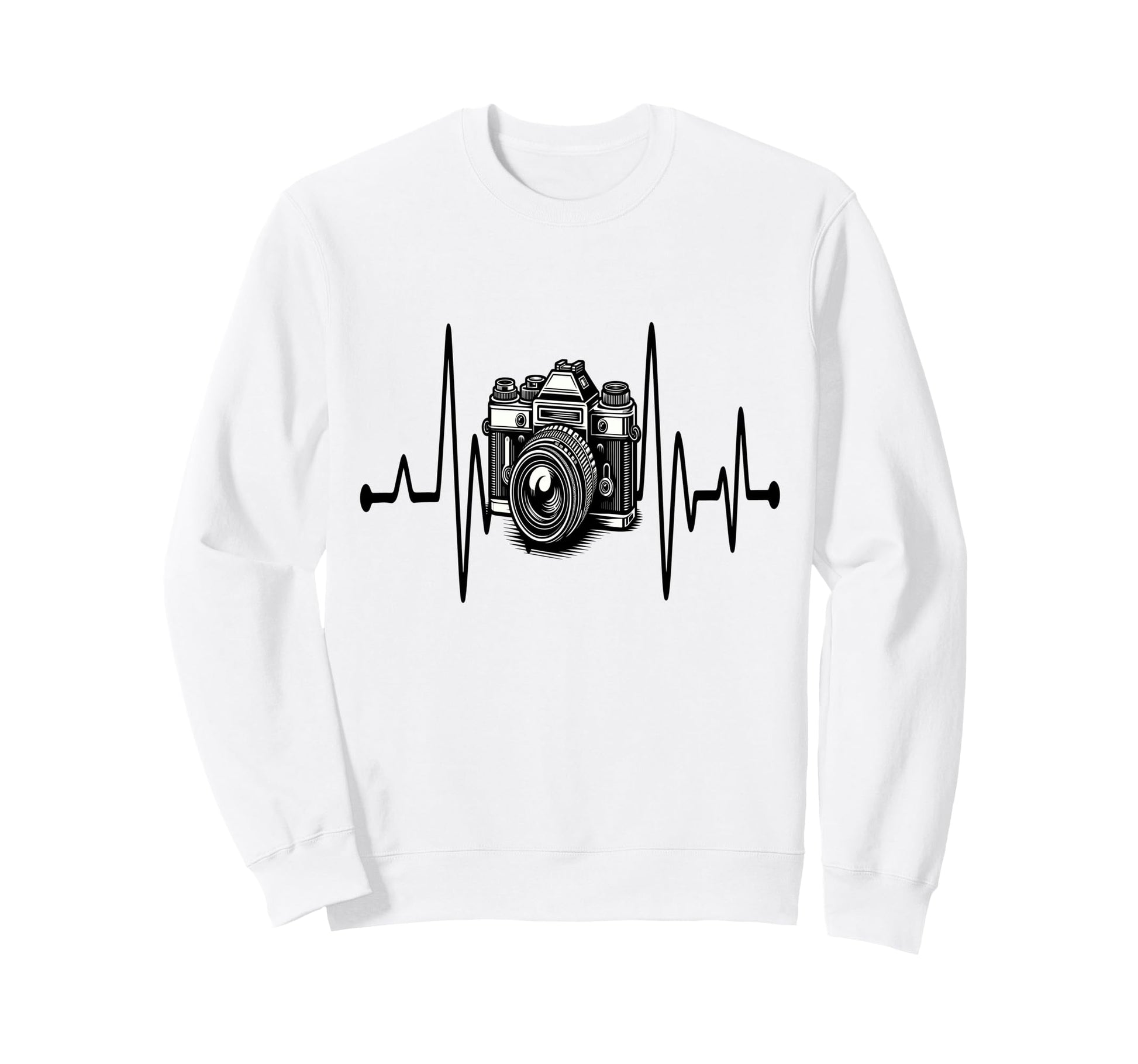 Womens Funny Camera Heartbeat Sweatshirt - Graphic Print Men Women - T-Shirt, Sweatshirt, Hoodie