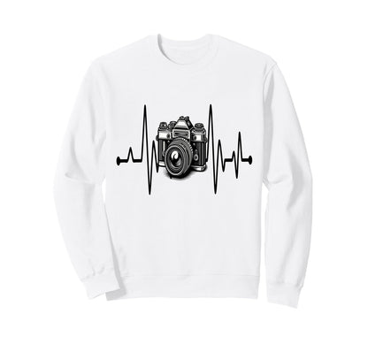 Womens Funny Camera Heartbeat Sweatshirt - Graphic Print Men Women - T-Shirt, Sweatshirt, Hoodie
