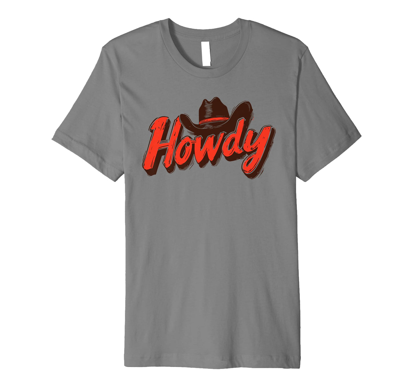 Howdy Country Western Typography T-Shirt - Fun Novelty Design for Adults - T-Shirt, Sweatshirt, Hoodie