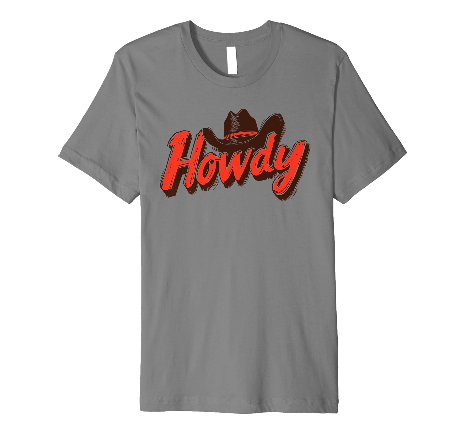 Howdy Country Western Typography T-Shirt - Fun Novelty Design for Adults - T-Shirt, Sweatshirt, Hoodie