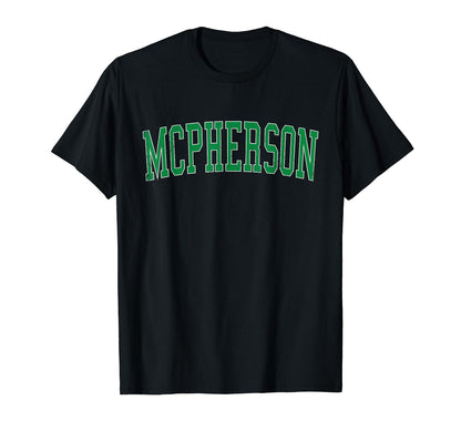 Mcpherson Ks Distressed Green Varsity T-Shirt - Custom Art Print for Adults - T-Shirt, Sweatshirt, Hoodie