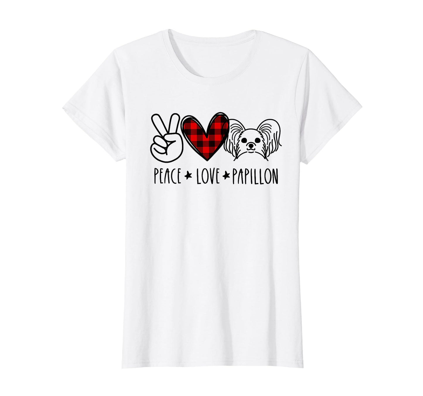Peace Love Papillon Dog Mom T-Shirt - Unique Graphic for Adults - T-Shirt, Sweatshirt, Hoodie