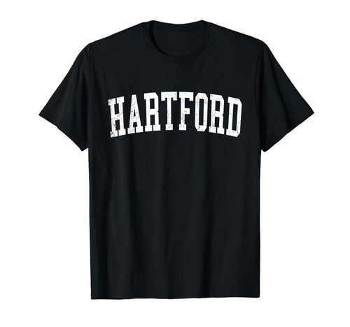 Hartford Wi Distressed White Varsity T-Shirt - Streetwear Style Unisex - T-Shirt, Sweatshirt, Hoodie