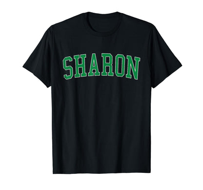 Sharon Pa Distressed Green Varsity T-Shirt - Custom Art Print Unisex - T-Shirt, Sweatshirt, Hoodie