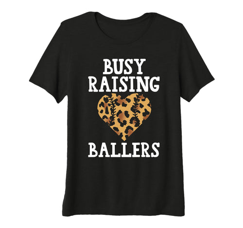 Womens Busy Raising Ballers Baseball T-Shirt - Custom Art Print Men Women - T-Shirt, Sweatshirt, Hoodie