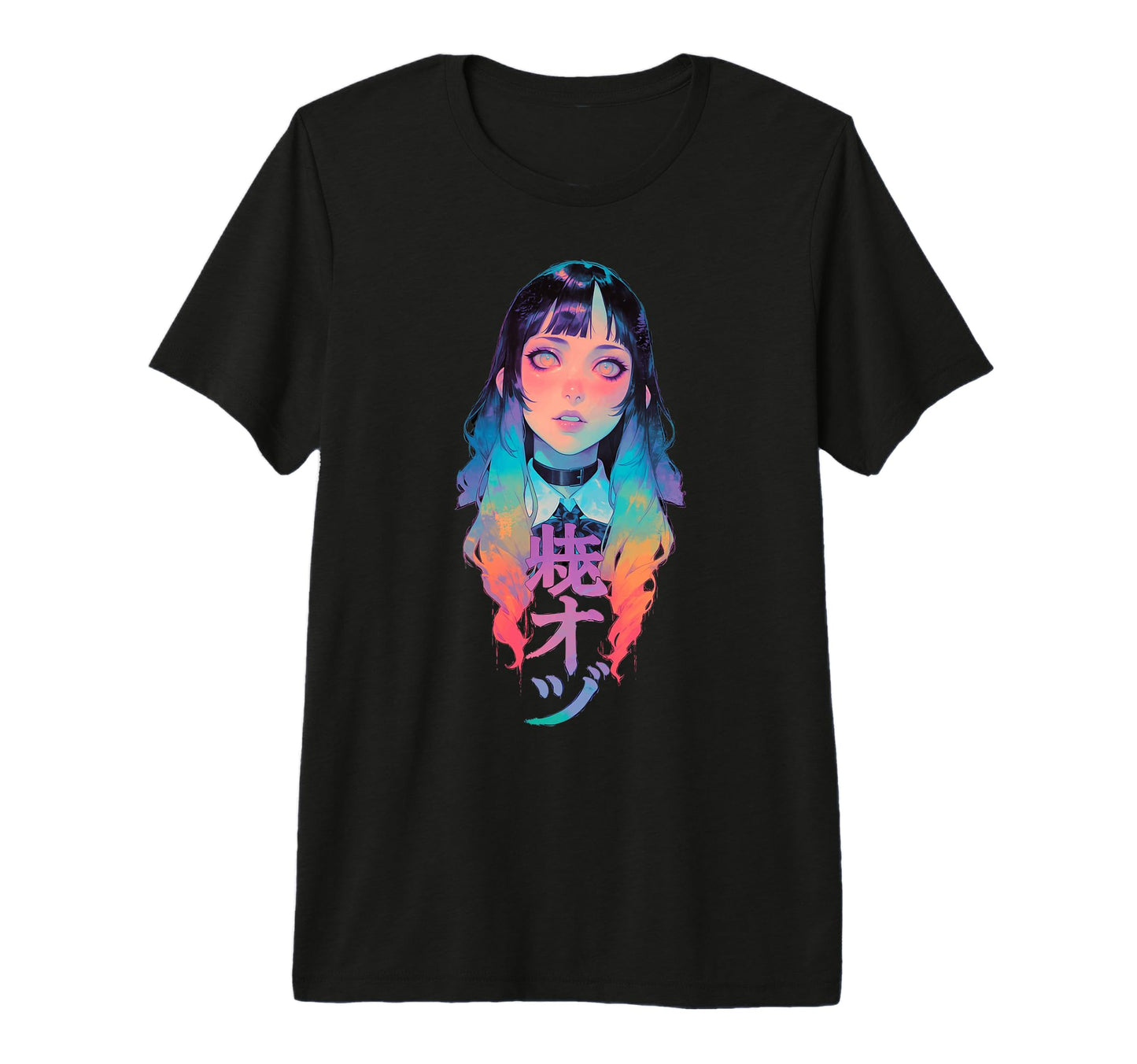 Goth Grunge Demon Anime Waifu Horror Alt T-Shirt - Minimalist Print Unisex - T-Shirt, Sweatshirt, Hoodie