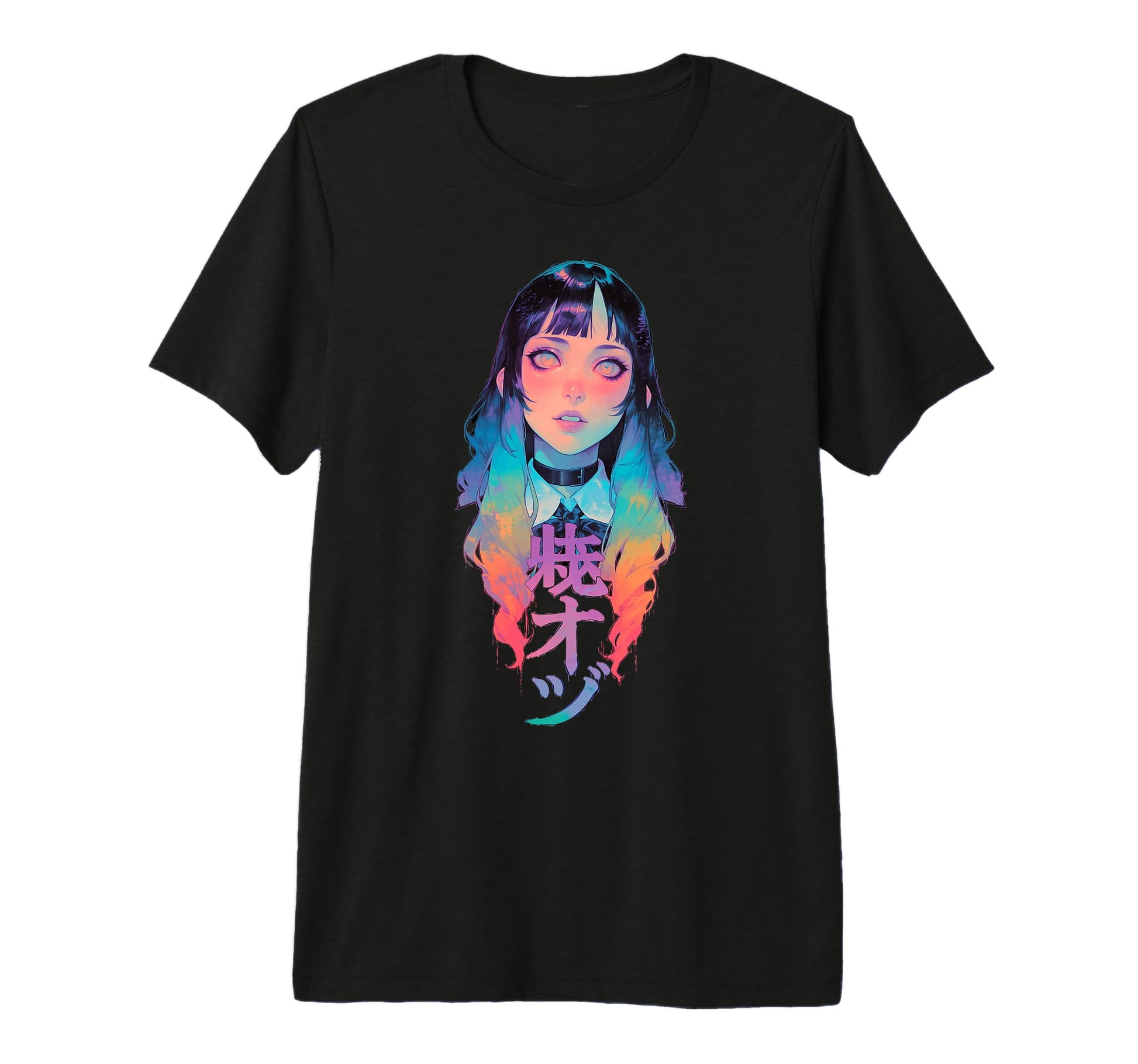 Goth Grunge Demon Anime Waifu Horror Alt T-Shirt - Minimalist Print Unisex - T-Shirt, Sweatshirt, Hoodie