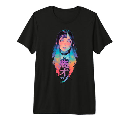 Goth Grunge Demon Anime Waifu Horror Alt T-Shirt - Minimalist Print Unisex - T-Shirt, Sweatshirt, Hoodie