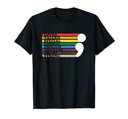 Semicolon Mental Health Awareness T-Shirt - Trendy Graphic Men Women - T-Shirt, Sweatshirt, Hoodie