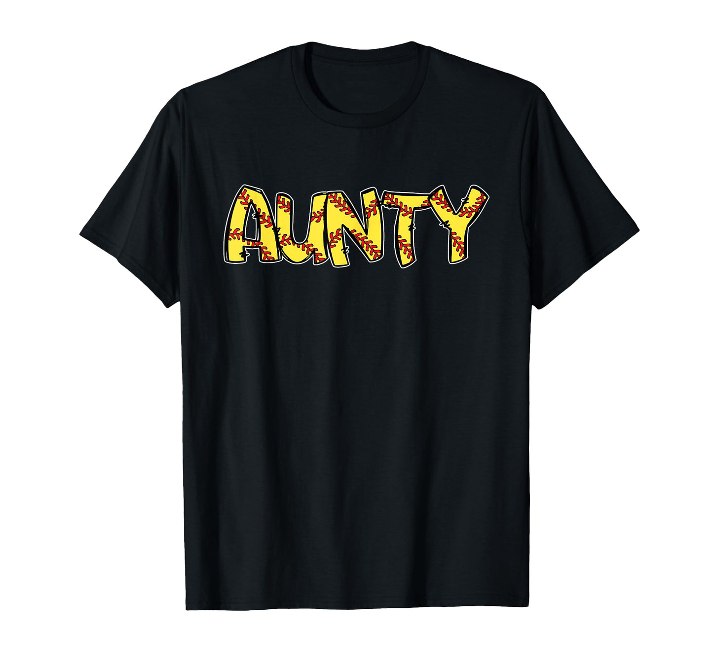 Softball Aunt Aunty Birthday Party T-Shirt - Minimalist Print for Adults - T-Shirt, Sweatshirt, Hoodie