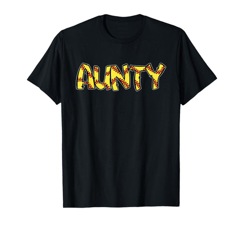 Softball Aunt Aunty Birthday Party T-Shirt - Minimalist Print for Adults - T-Shirt, Sweatshirt, Hoodie