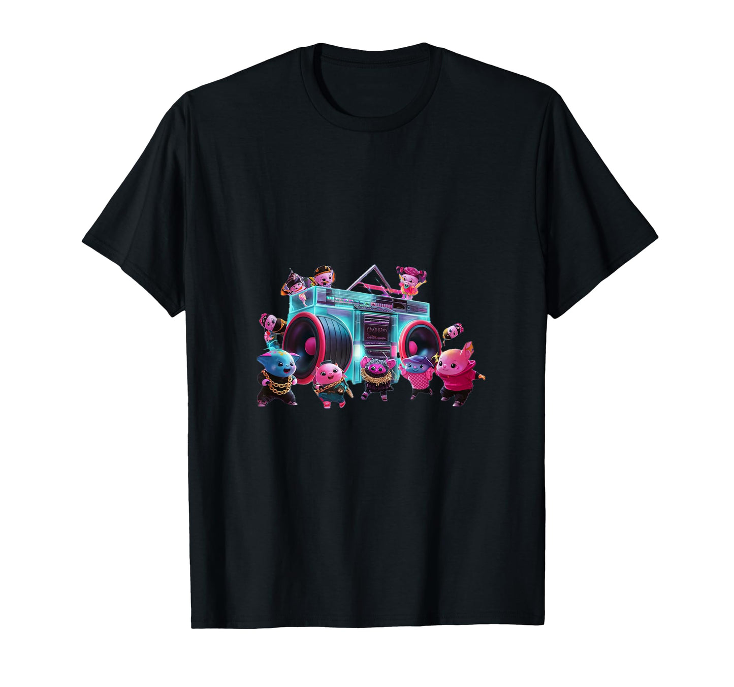 Anime Dance Party Boombox Hiphop Old T-Shirt - Minimalist Print for Adults - T-Shirt, Sweatshirt, Hoodie
