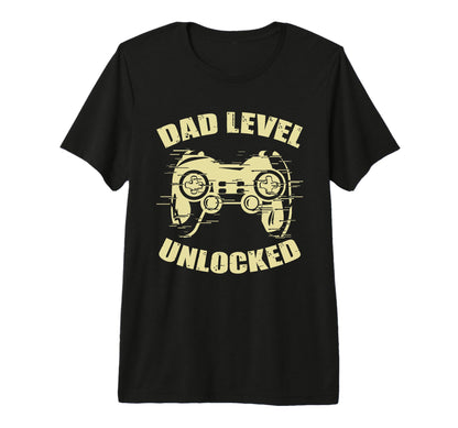 Dad Level Unlocked Gaming Controller T-Shirt - Novelty Apparel Unisex - T-Shirt, Sweatshirt, Hoodie