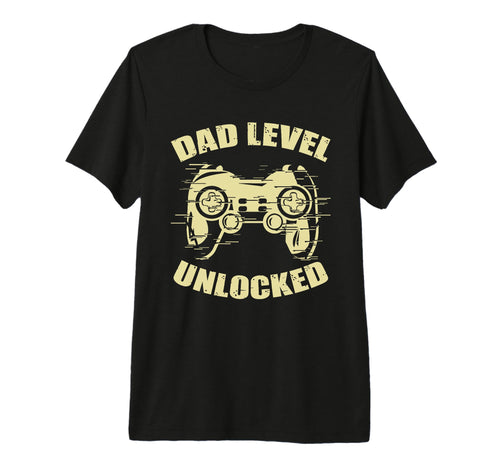 Dad Level Unlocked Gaming Controller T-Shirt - Novelty Apparel Unisex - T-Shirt, Sweatshirt, Hoodie