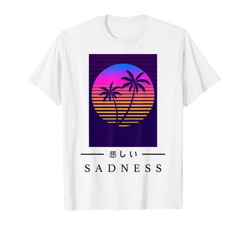Retrowave Sad Japanese Art Aesthetic T-Shirt - Graphic Print for Adults - T-Shirt, Sweatshirt, Hoodie
