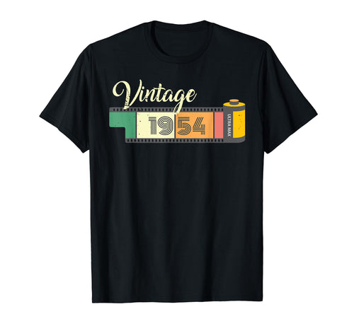 1954 Old Film Camera Lovers 69Th 70Th T-Shirt - Aesthetic Graphic Unisex - T-Shirt, Sweatshirt, Hoodie