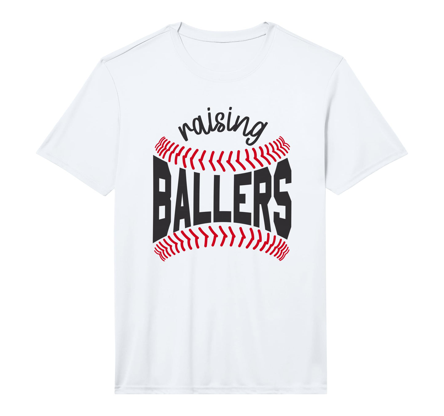 Mens Raising Ballers Mom Baseball T-Shirt - Fun Novelty Design Unisex - T-Shirt, Sweatshirt, Hoodie