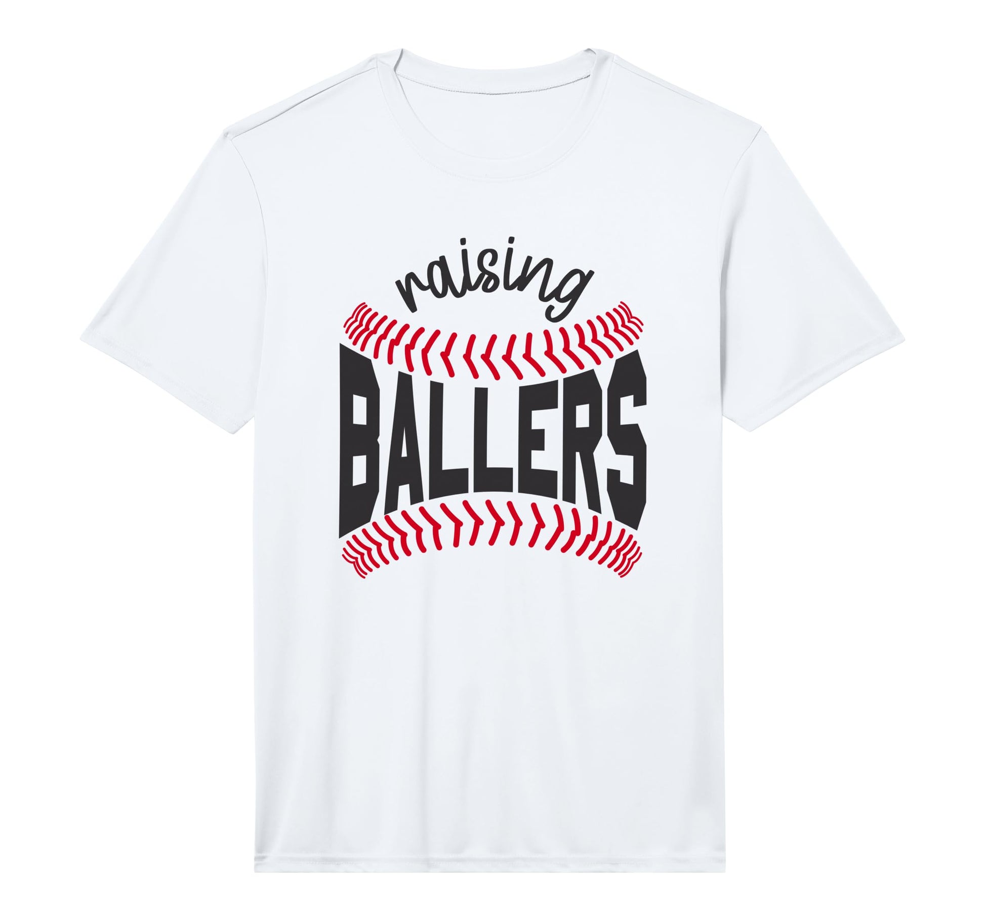 Mens Raising Ballers Mom Baseball T-Shirt - Fun Novelty Design Unisex - T-Shirt, Sweatshirt, Hoodie
