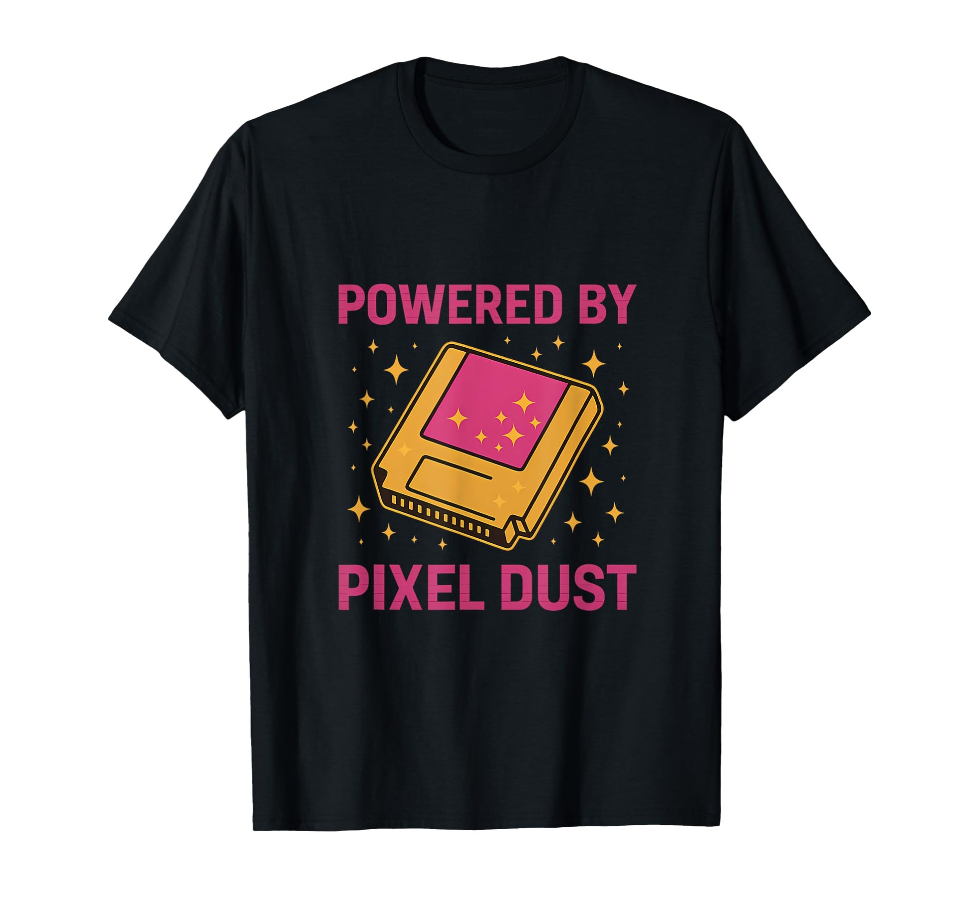 Powered Pixel Dust 90S Nostalgia Y2K Gaming T-Shirt - Graphic Print Unisex - T-Shirt, Sweatshirt, Hoodie