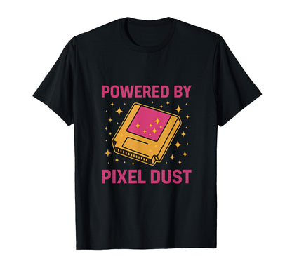 Powered Pixel Dust 90S Nostalgia Y2K Gaming T-Shirt - Graphic Print Unisex - T-Shirt, Sweatshirt, Hoodie