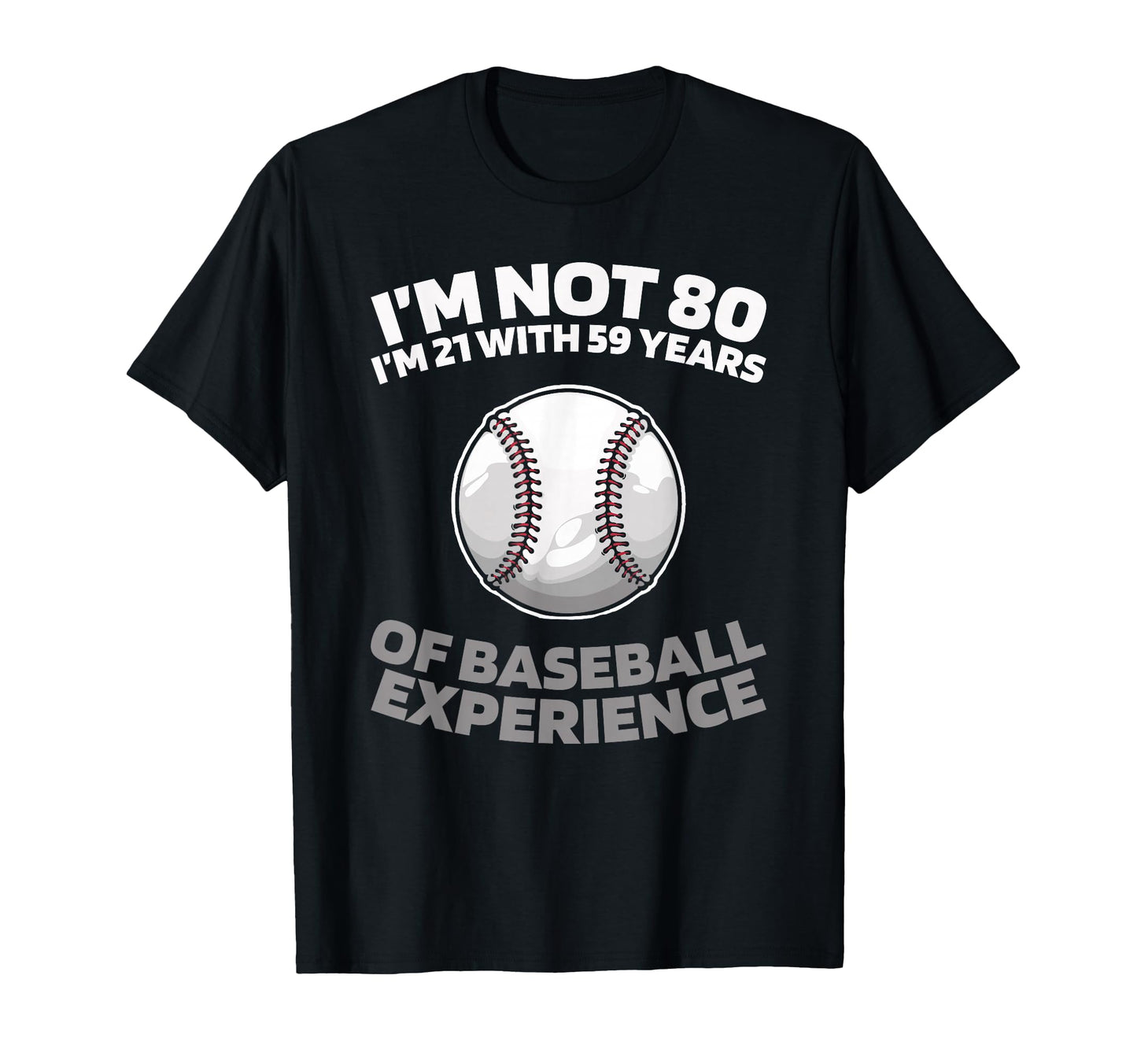 80 Years Old Sport Team Baseballer T-Shirt - Trendy Graphic for Adults - T-Shirt, Sweatshirt, Hoodie