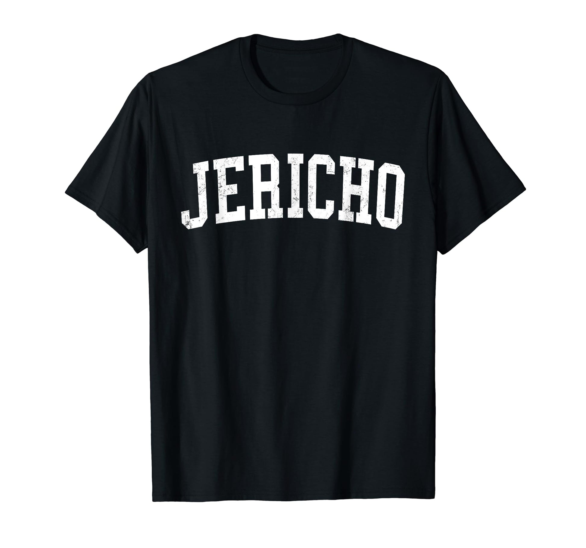 Jericho Ny Distressed White Varsity T-Shirt - Graphic Print Men Women - T-Shirt, Sweatshirt, Hoodie