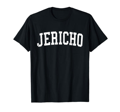 Jericho Ny Distressed White Varsity T-Shirt - Graphic Print Men Women - T-Shirt, Sweatshirt, Hoodie