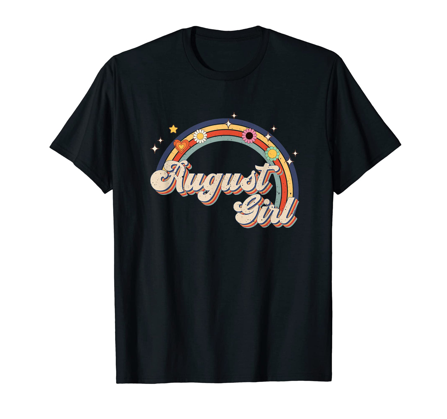 August Birthday Rainbow Birthday Party T-Shirt - Trendy Graphic for Adults - T-Shirt, Sweatshirt, Hoodie
