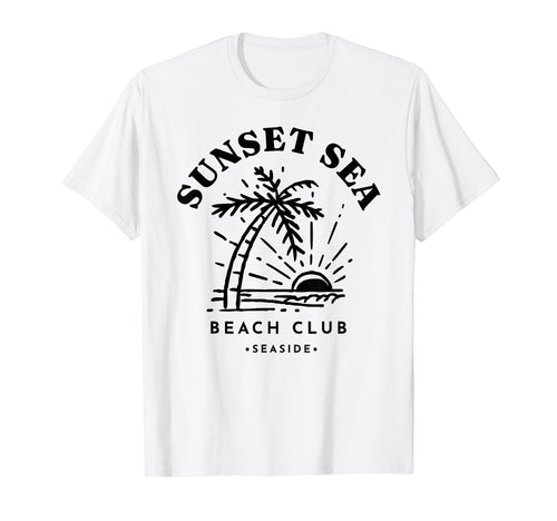 Sunset Beach Club Gift Surfers Surfboard T-Shirt - Novelty Apparel Unisex - T-Shirt, Sweatshirt, Hoodie