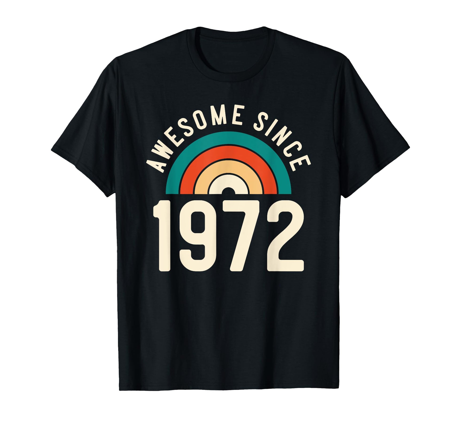 Awesome Since 1972 Rainbow 50Th T-Shirt - Custom Art Print for Adults - T-Shirt, Sweatshirt, Hoodie