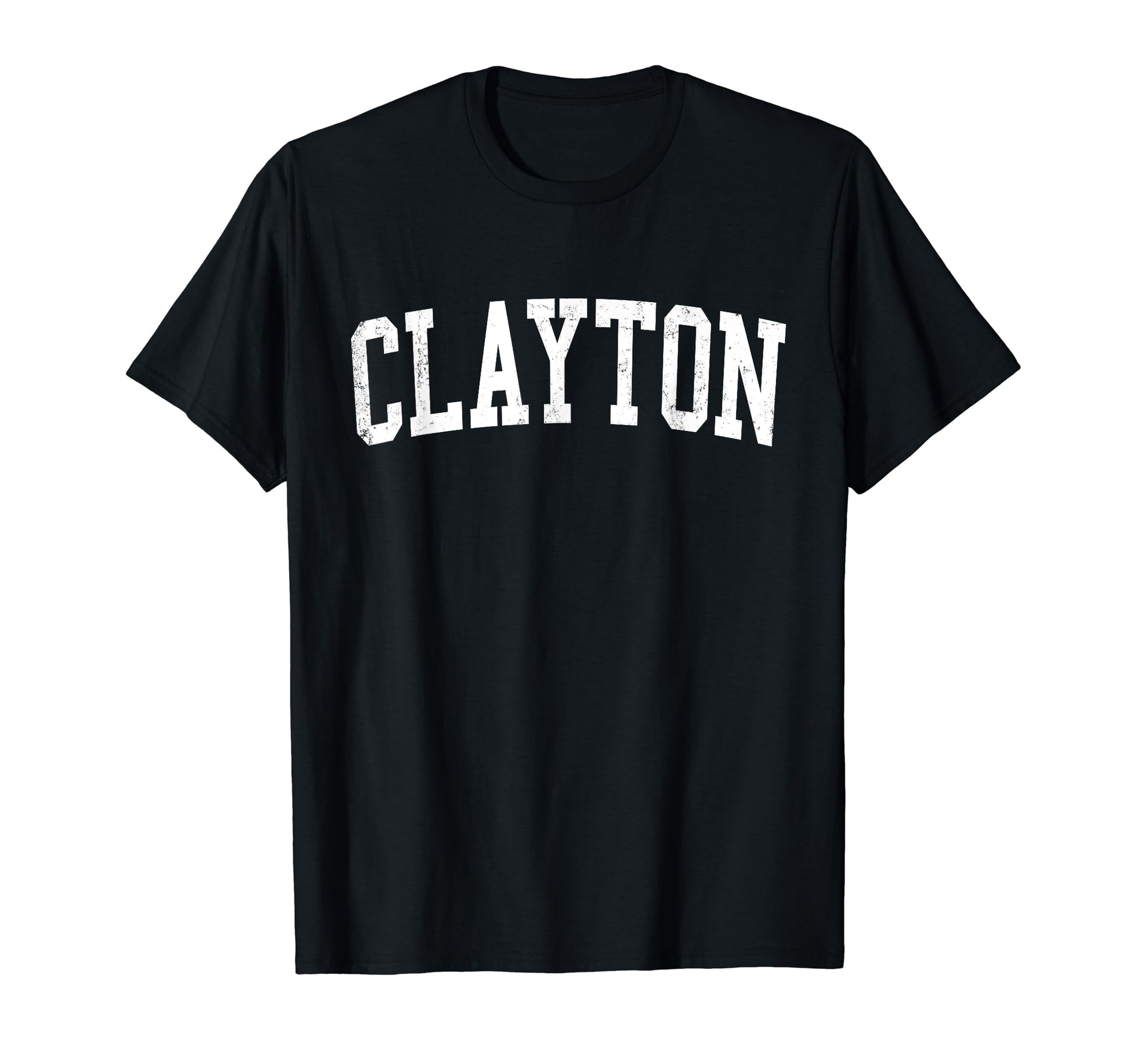 Clayton Ca Distressed White T-Shirt - Casual Everyday Wear for Adults - T-Shirt, Sweatshirt, Hoodie