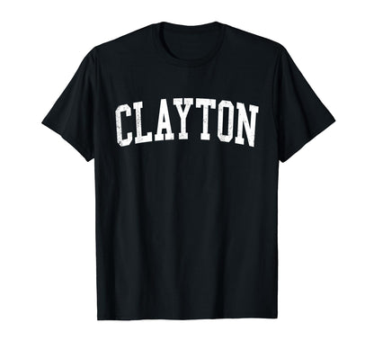 Clayton Ca Distressed White T-Shirt - Casual Everyday Wear for Adults - T-Shirt, Sweatshirt, Hoodie