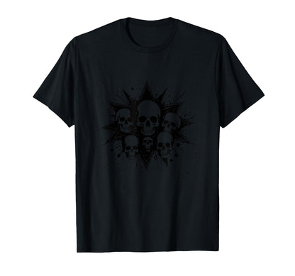Grunge 90S Skulls Skeletons Skather T-Shirt - Novelty Apparel for Adults - T-Shirt, Sweatshirt, Hoodie