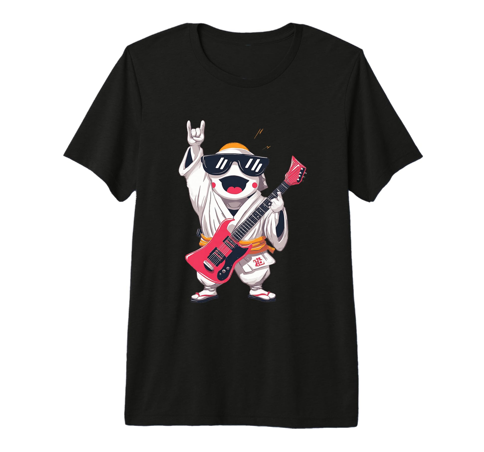 Rock Monk Electric Guitarist Kawaii T-Shirt - Aesthetic Graphic Men Women - T-Shirt, Sweatshirt, Hoodie