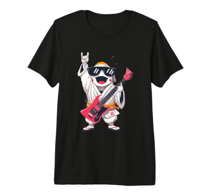 Rock Monk Electric Guitarist Kawaii T-Shirt - Aesthetic Graphic Men Women - T-Shirt, Sweatshirt, Hoodie