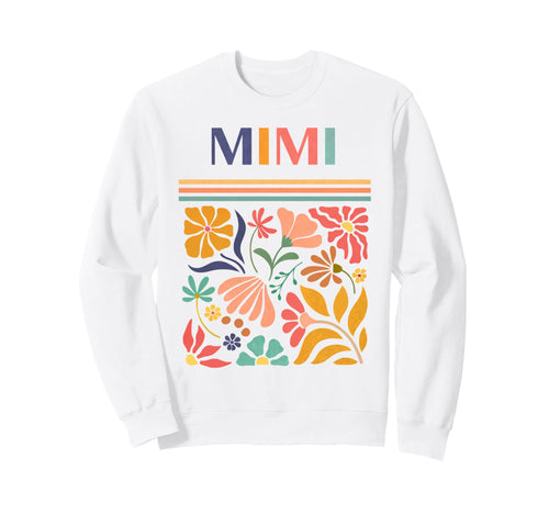 Mimi Boho Floral Folk Art Flowers Sweatshirt - Aesthetic Graphic Men Women - T-Shirt, Sweatshirt, Hoodie