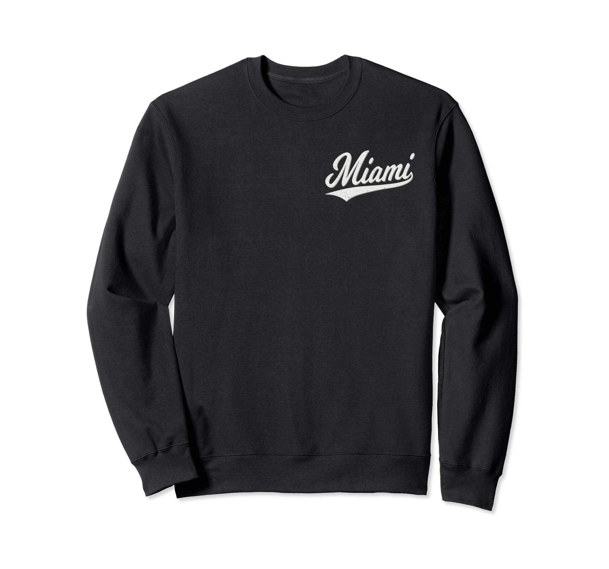 Miami Florida Varsity Script Sweatshirt - Fun Novelty Design Men Women - T-Shirt, Sweatshirt, Hoodie