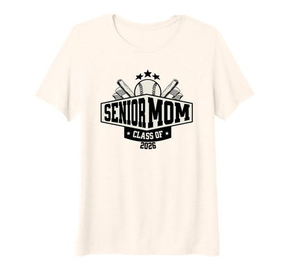 Womens Senior Mom Class 2026 T-Shirt - Fun Novelty Design for Adults - T-Shirt, Sweatshirt, Hoodie