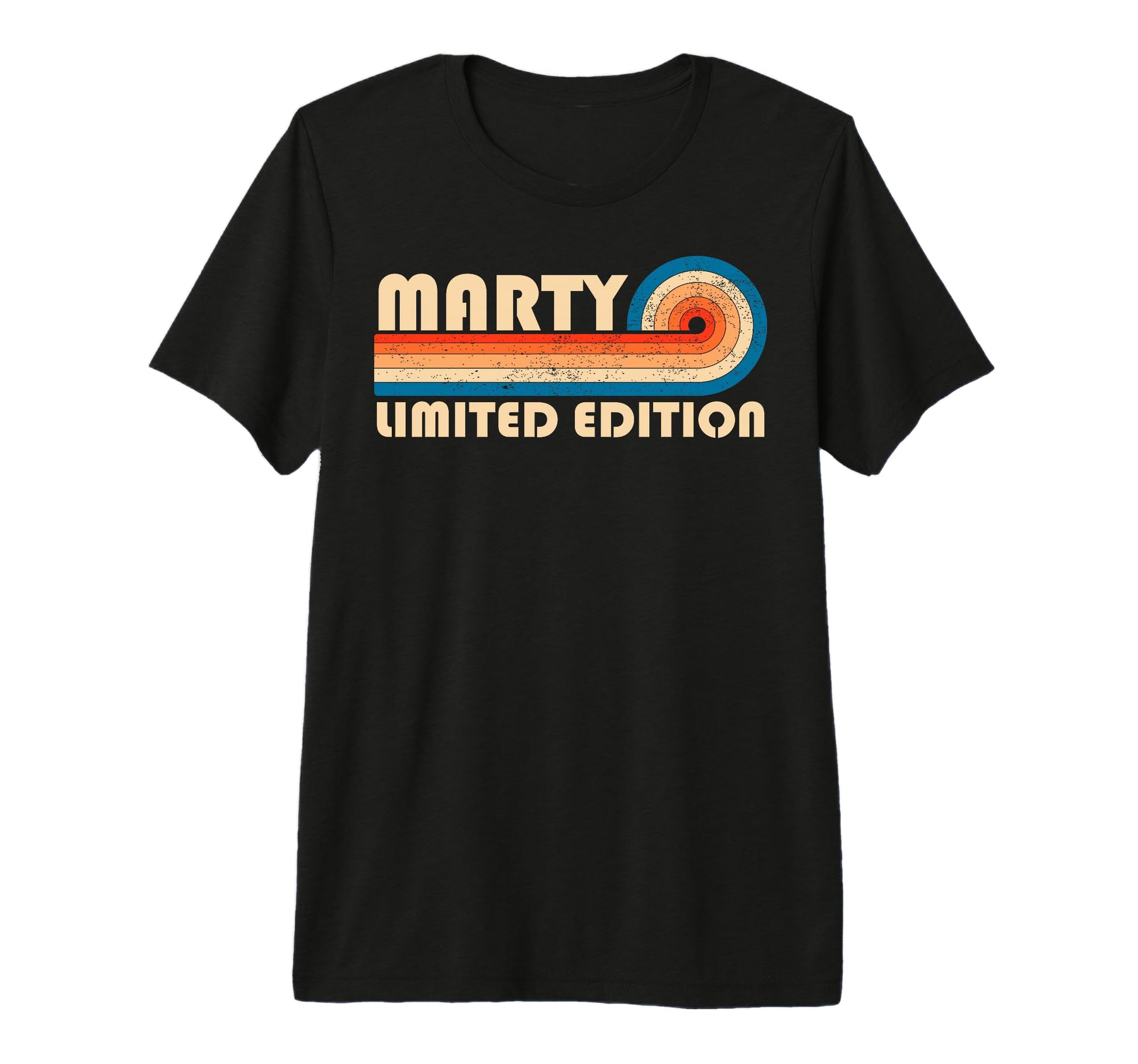 Marty 70S 80S Sunset Stripe Tri Blend T-Shirt - Minimalist Print Unisex - T-Shirt, Sweatshirt, Hoodie