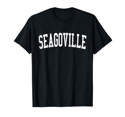 Seagoville Tx Distressed White Varsity T-Shirt - Graphic Print Men Women - T-Shirt, Sweatshirt, Hoodie
