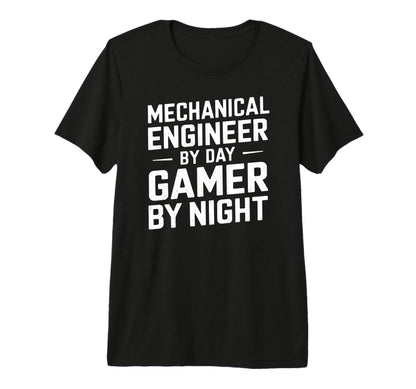 Mechanical Engineer Day Gamer Night T-Shirt - Minimalist Print for Adults - T-Shirt, Sweatshirt, Hoodie