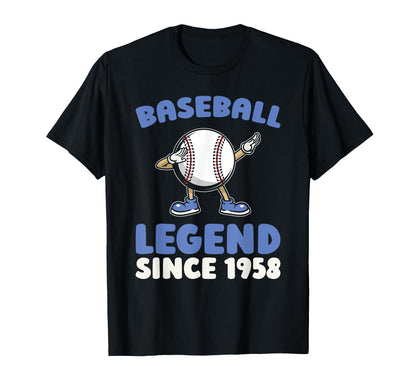 Born 1958 Baseballer Player Team T-Shirt - Casual Everyday Wear Unisex - T-Shirt, Sweatshirt, Hoodie