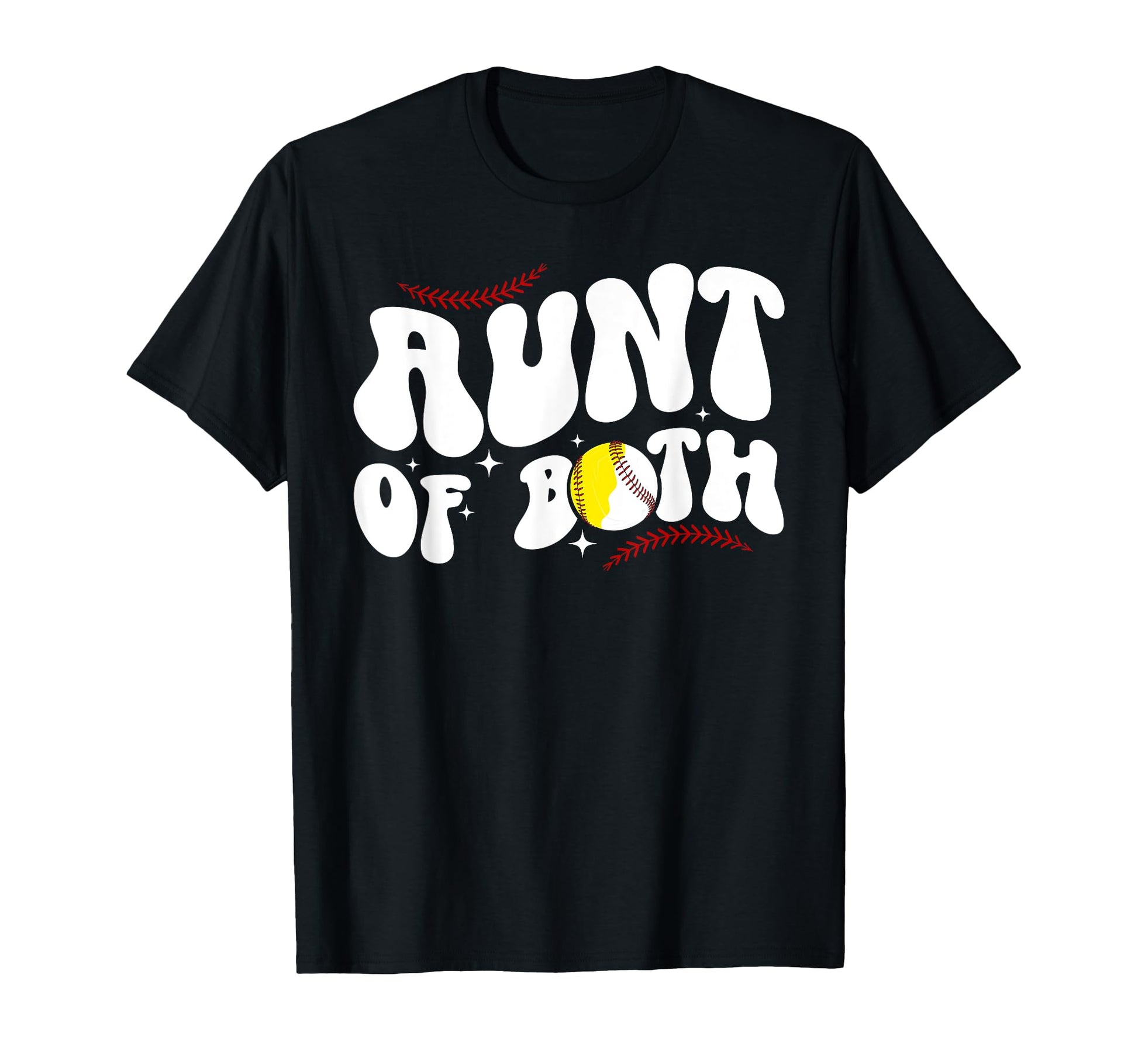 Aunt Both Groovy Baseball Softball T-Shirt - Unique Graphic for Adults - T-Shirt, Sweatshirt, Hoodie